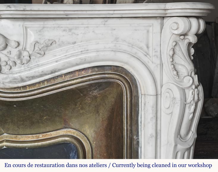 Louis XV style fireplace decorated with a palmette Louis XV style fireplace decorated with a palmette-9