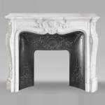 Louis XV style fireplace in Carrara marble