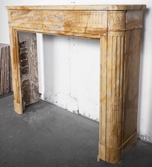  Louis XVI style fireplace with rounded corners in Sienna yellow-7