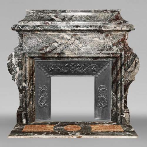  Important Napoleon III style fireplace in Campan marble