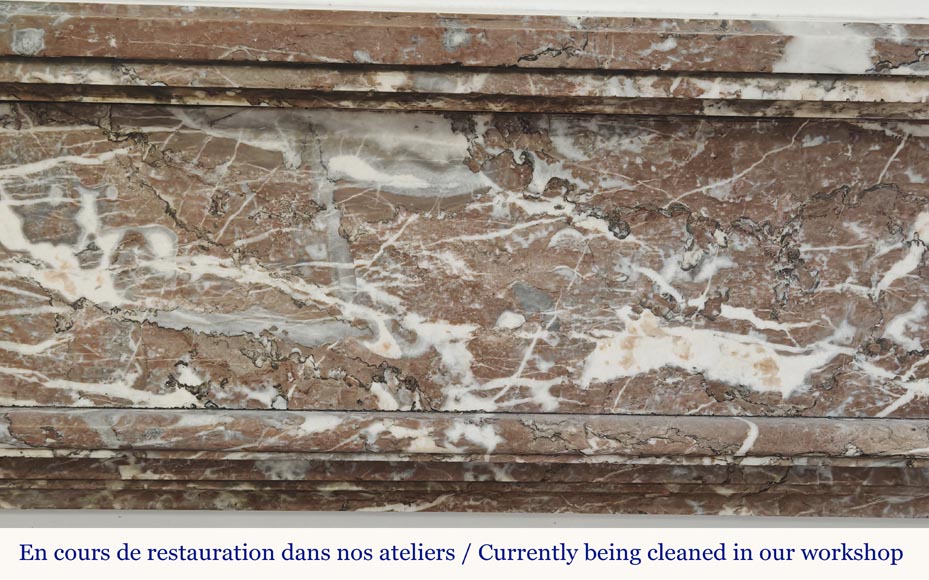 Louis XVI style fireplace in Northern Red marble Louis XVI style fireplace in Northern Red marble-1