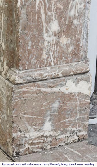 Louis XVI style fireplace in Northern Red marble Louis XVI style fireplace in Northern Red marble-4