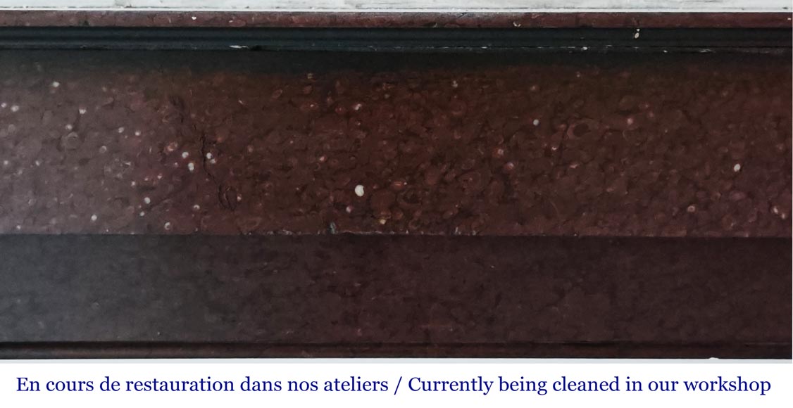 Napoleon III style fireplace in griotte red marble-1