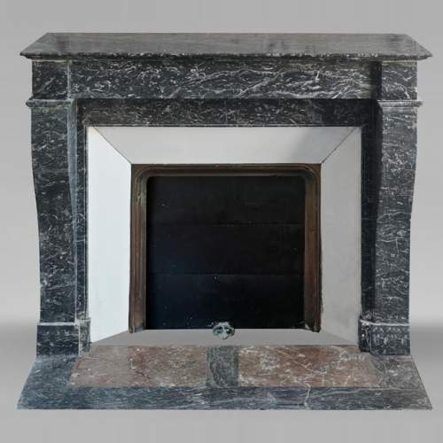 Restoration period fireplace in grey Saint Anne marble