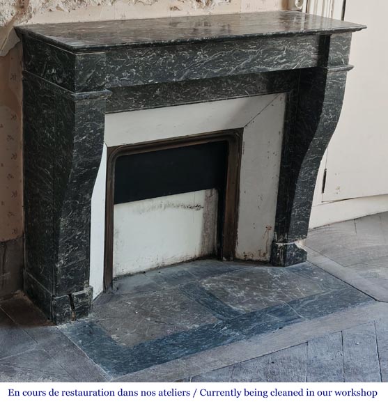 Restoration period fireplace in grey Saint Anne marble-2