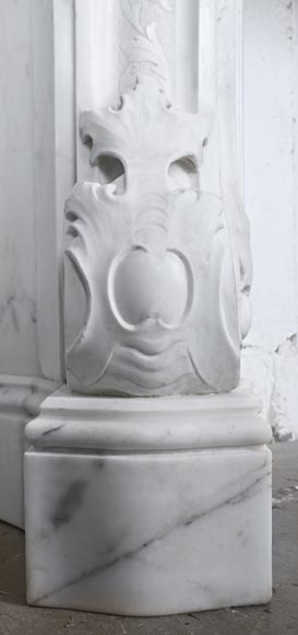 Late 18th-century Venetian fireplace in statuary marble, featuring animal ornamentation Late 18th-century Venetian fireplace in statuary marble, featuring animal ornamentation-11