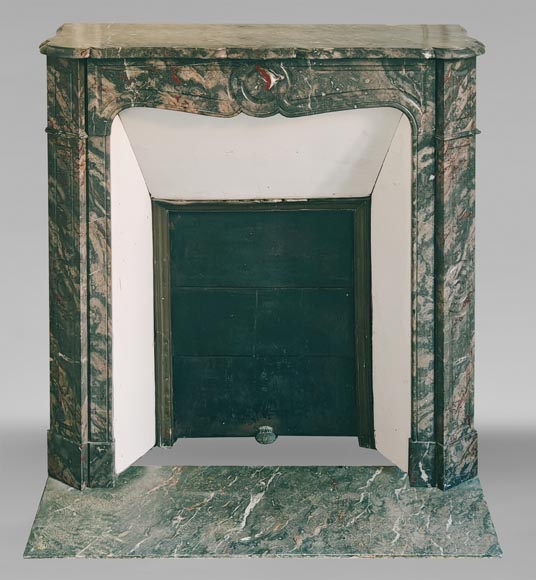 Louis XV style fireplace, Pompadour model, in Bois Jourdan marble Louis XV style fireplace, Pompadour model, in Bois Jourdan marble-0