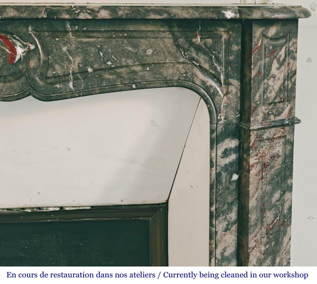 Louis XV style fireplace, Pompadour model, in Bois Jourdan marble Louis XV style fireplace, Pompadour model, in Bois Jourdan marble-6