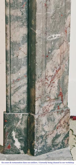 Louis XV style fireplace, Pompadour model, in Bois Jourdan marble Louis XV style fireplace, Pompadour model, in Bois Jourdan marble-7