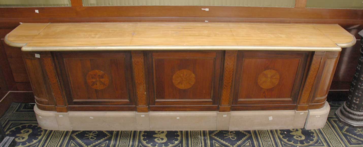 Antique bank counter.-0