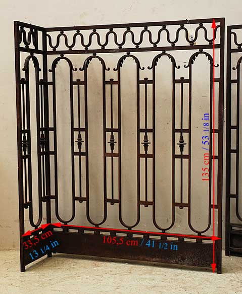 Wrought iron radiator screen-2